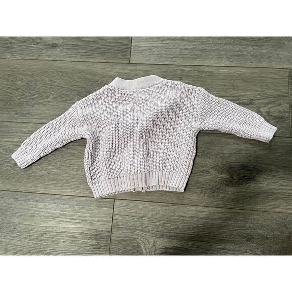 Little Co Girls 3 Months Lauren Conrad Waffle Cardigan Button Up Lavendar - Picture 3 of 4